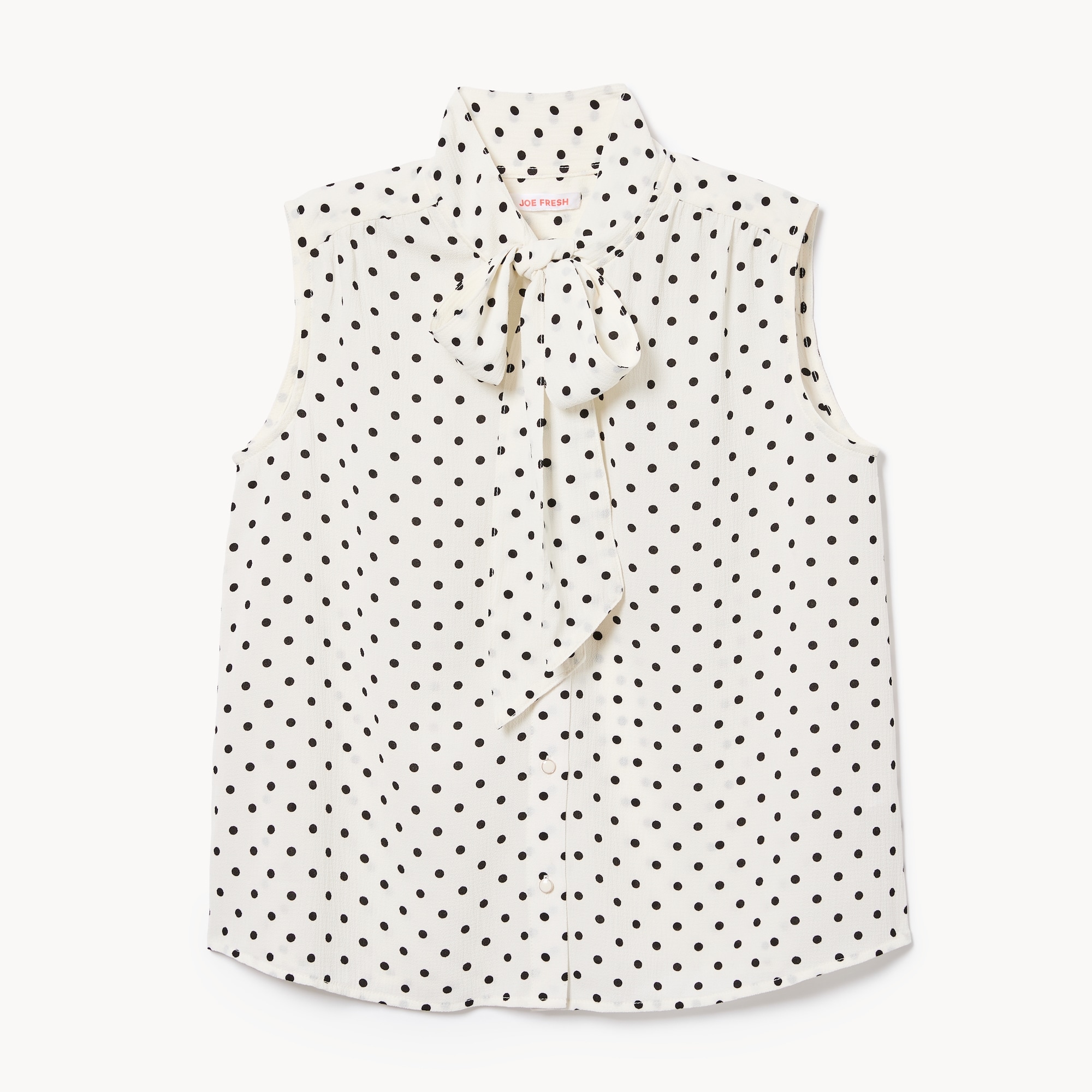 Printed Tie-Neck Tank Top