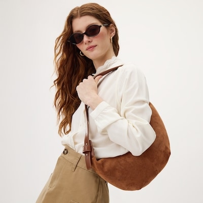 Sac à bandoulière ample - Brun