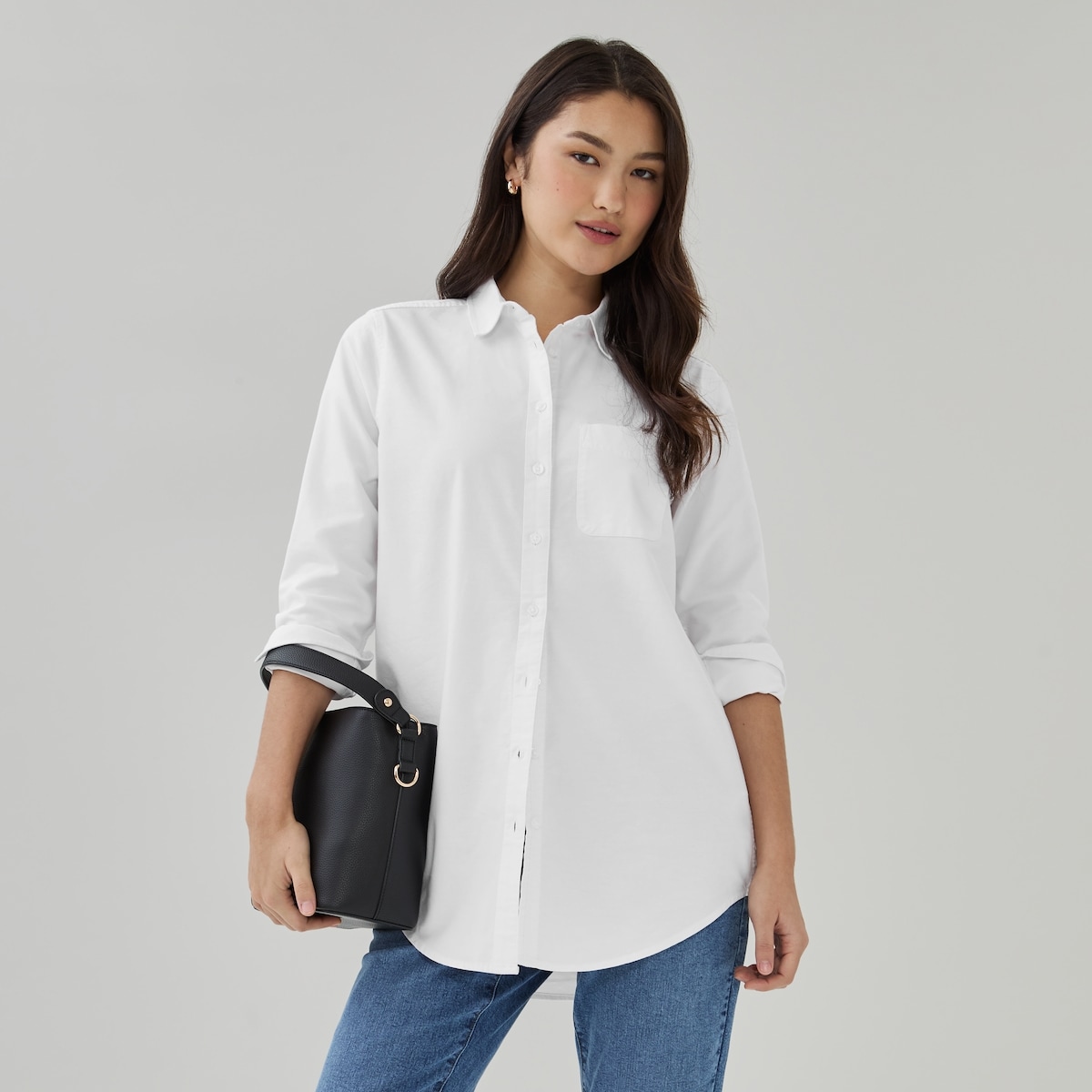 Oxford Button-Up Shirt - Bright White