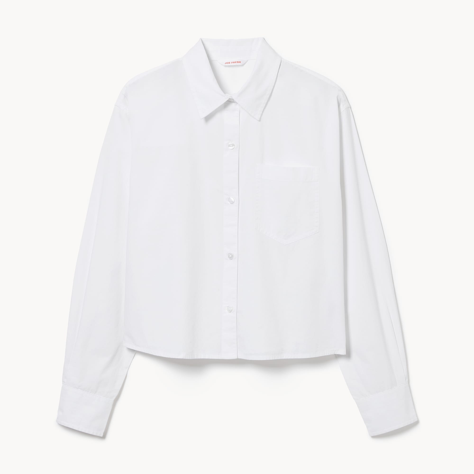 Cropped Poplin Shirt