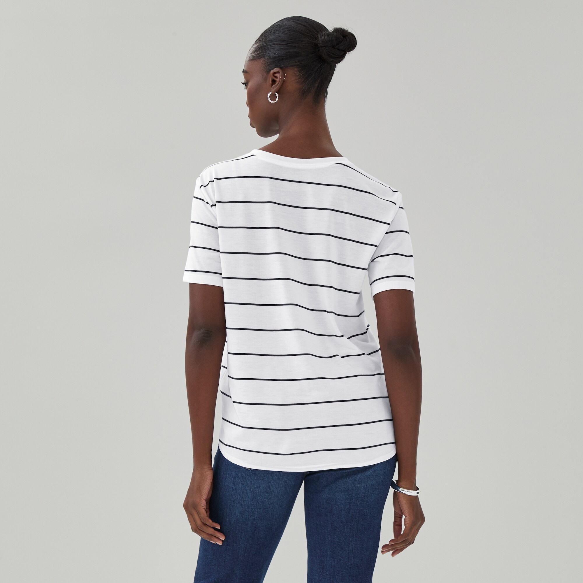 T-shirt ras du cou à rayures