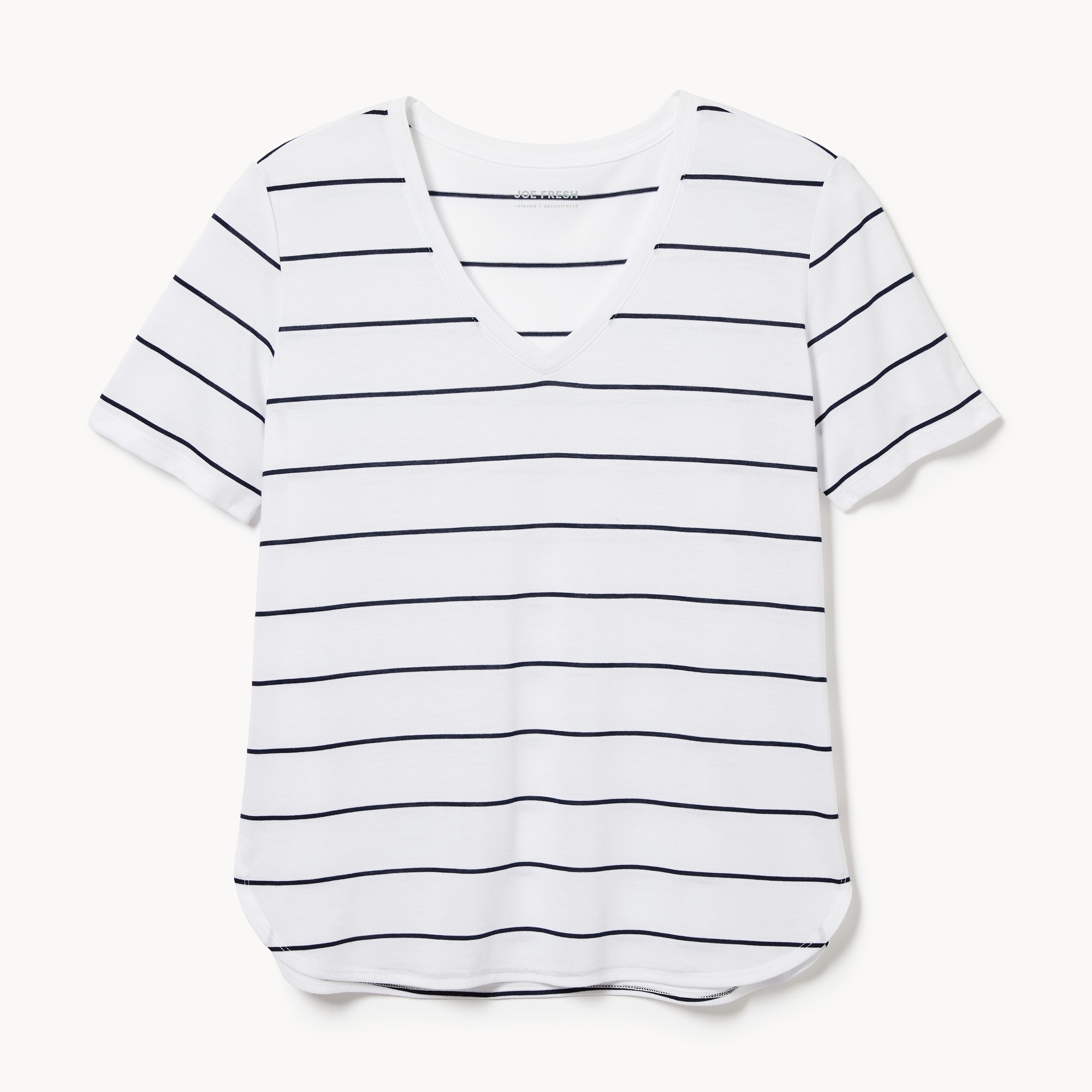 Striped V-Neck T-Shirt