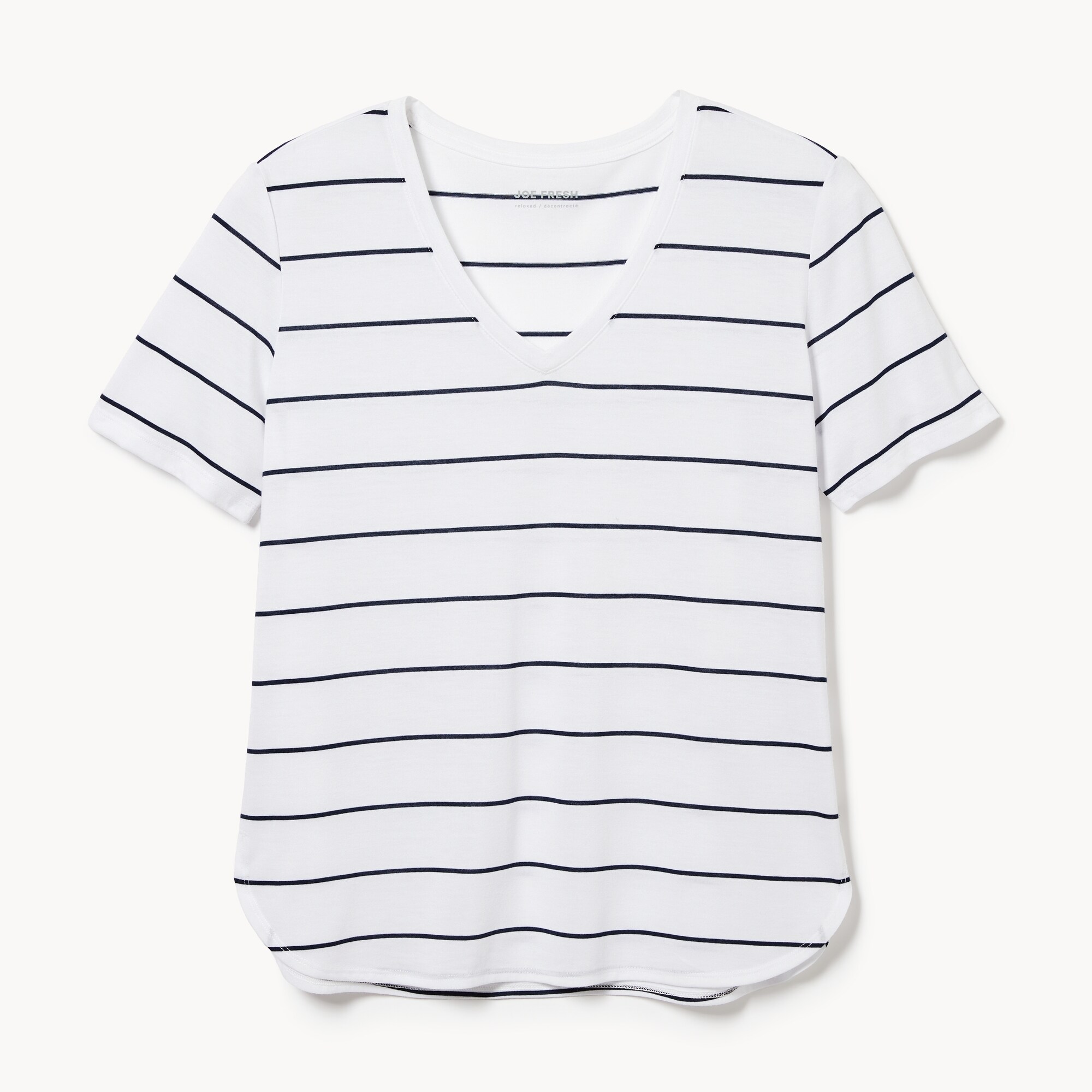Striped V-Neck T-Shirt