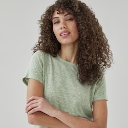 Joe Fresh T-shirt à col ras du cou en lin mélangé 1 ea, 19,00 $/1ch