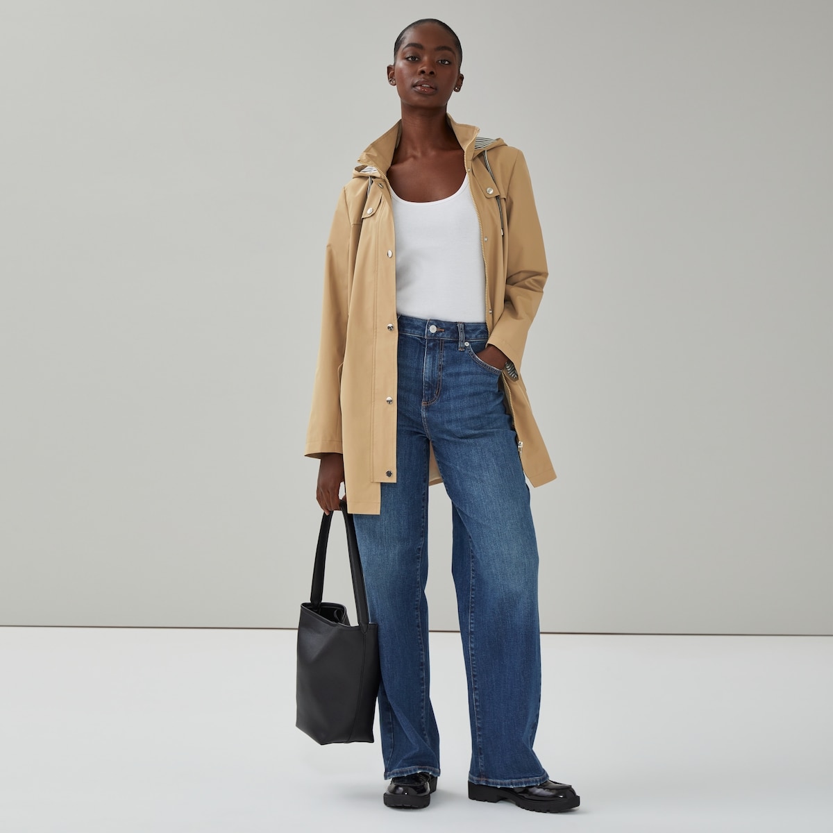 Veste impermable  capuchon NVLT - Beige