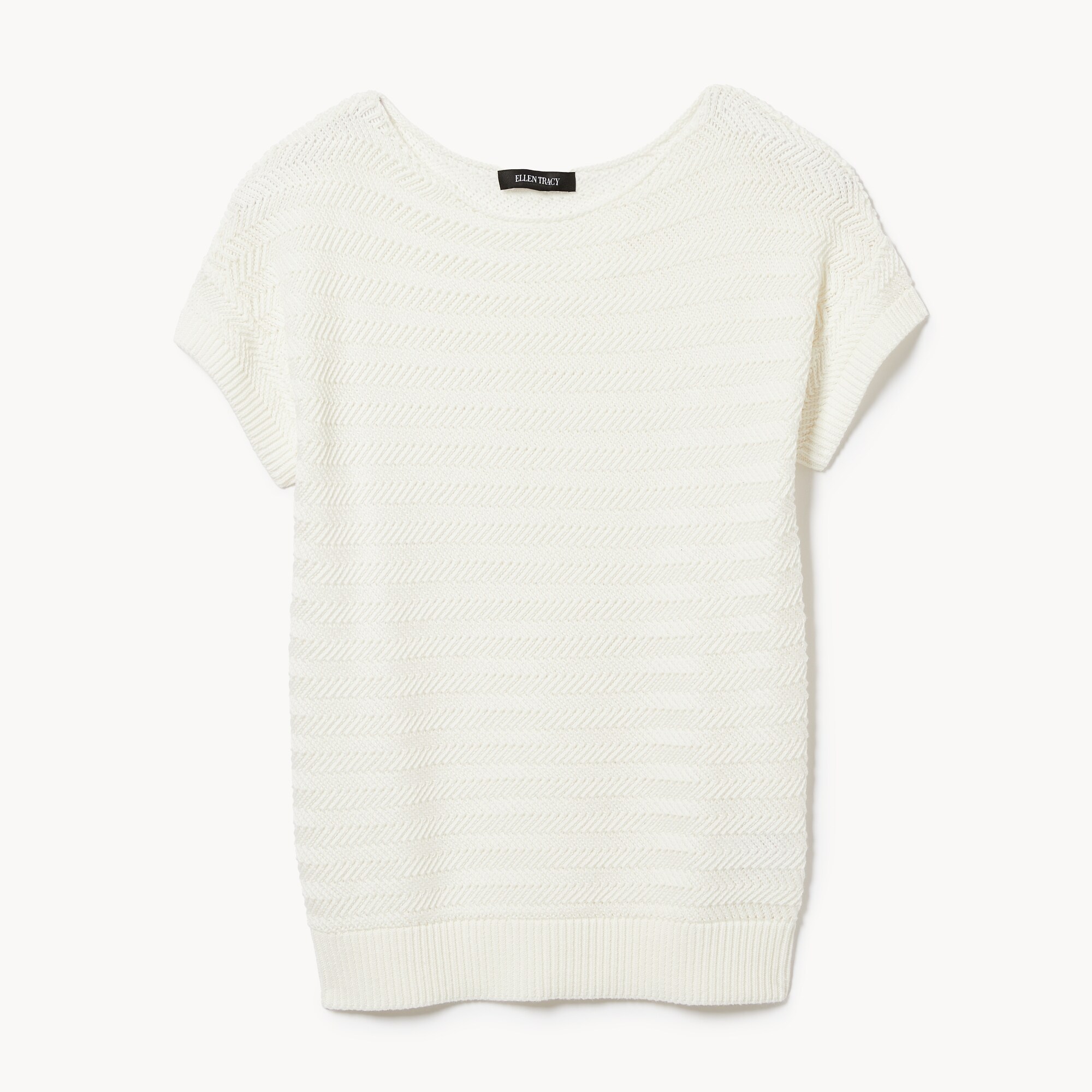 T-shirt en tricot à encolure bateau Ellen Tracy