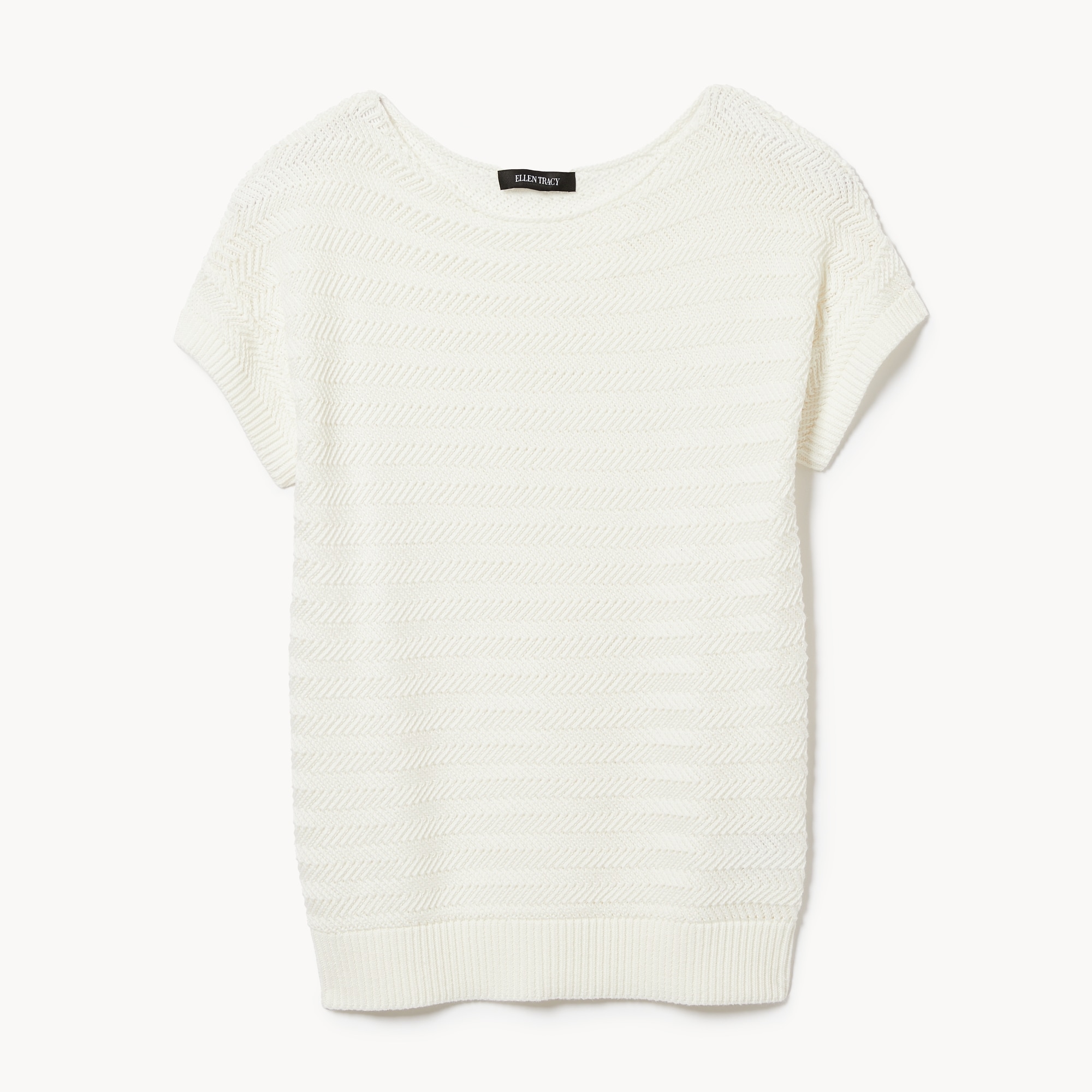 T-shirt en tricot à encolure bateau Ellen Tracy