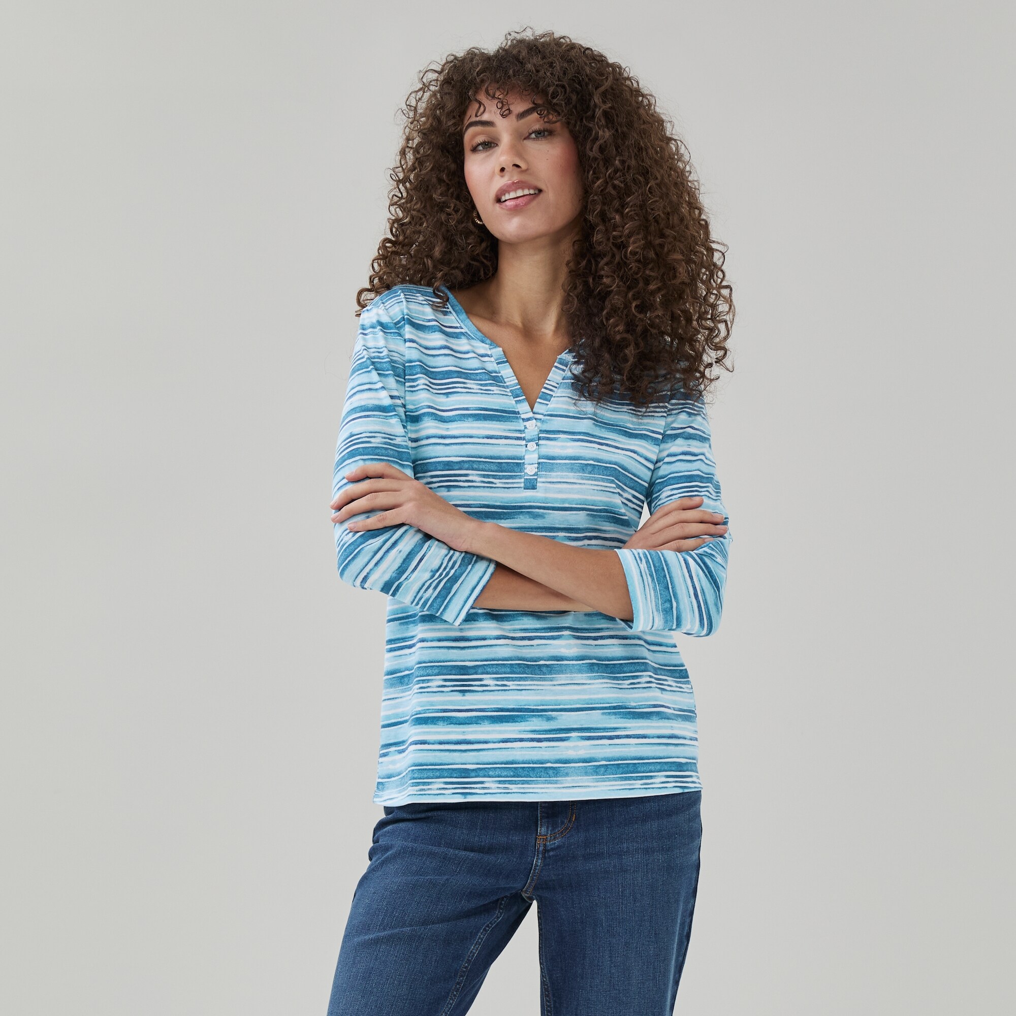 Novelti 3/4 Sleeve Henley