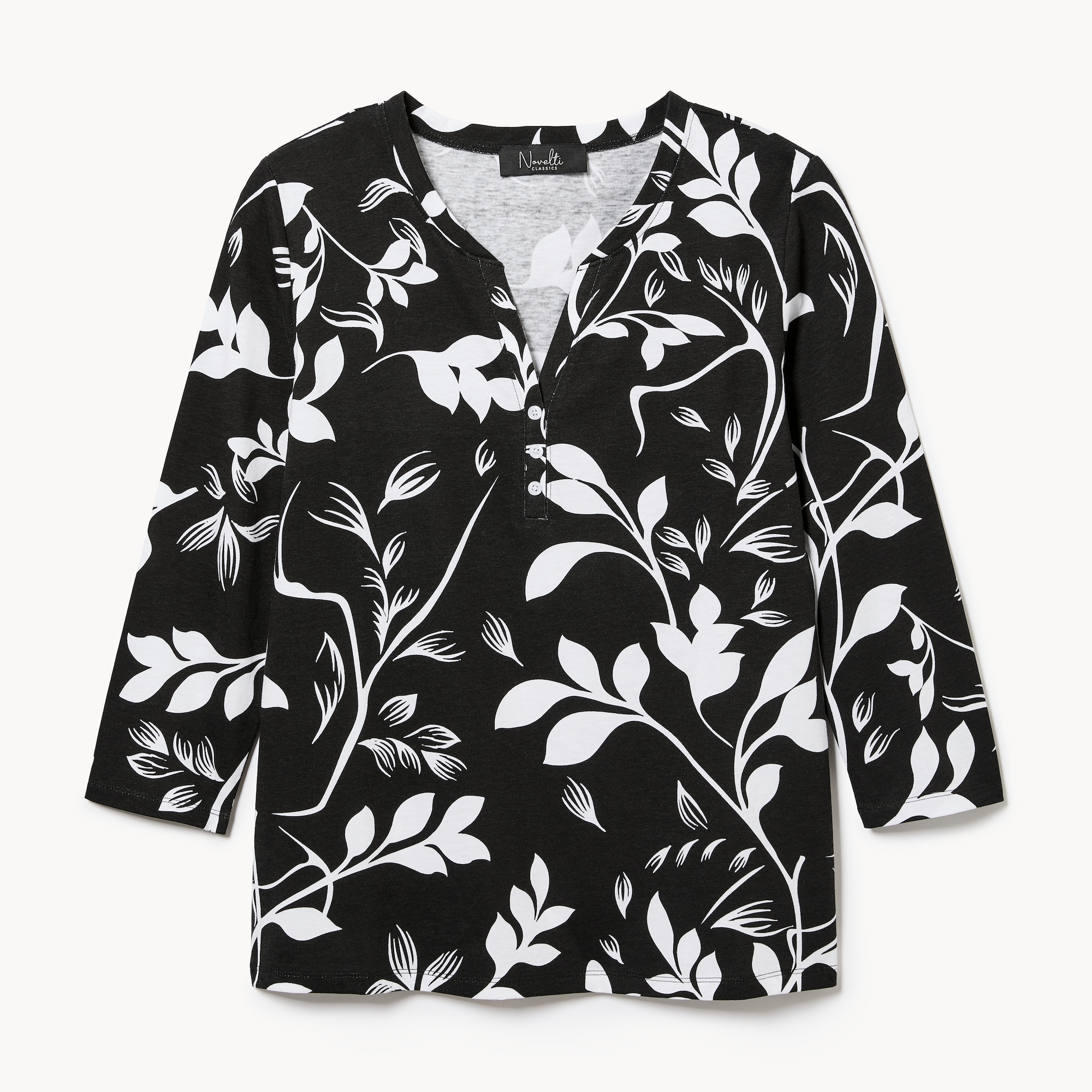 Novelti 3/4 Sleeve Henley