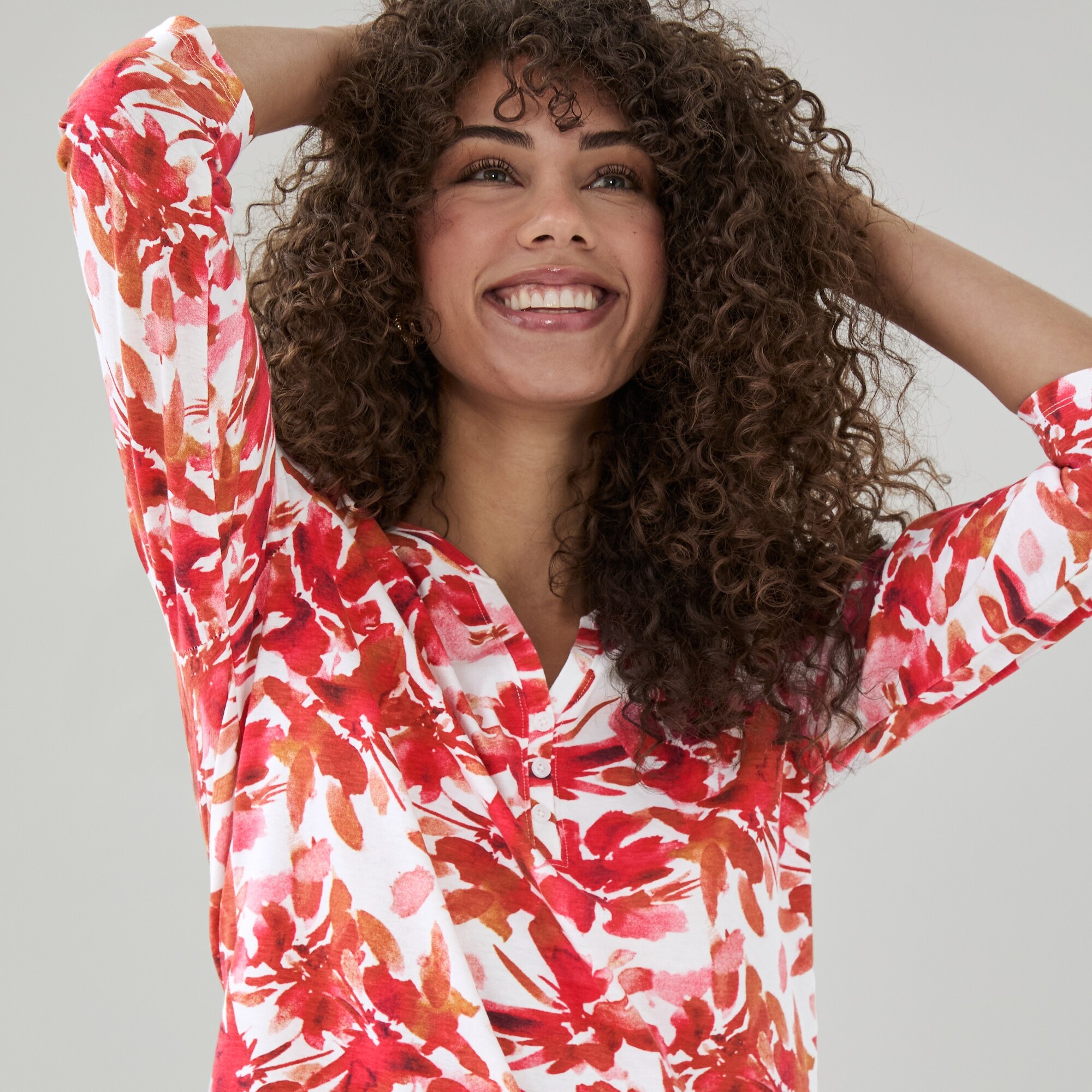 Novelti 3/4 Sleeve Henley