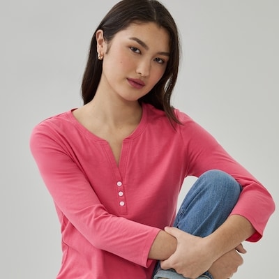 Novelti Classics Novelti 3/4 Sleeve Henley 1 ea, $14.99/1ea