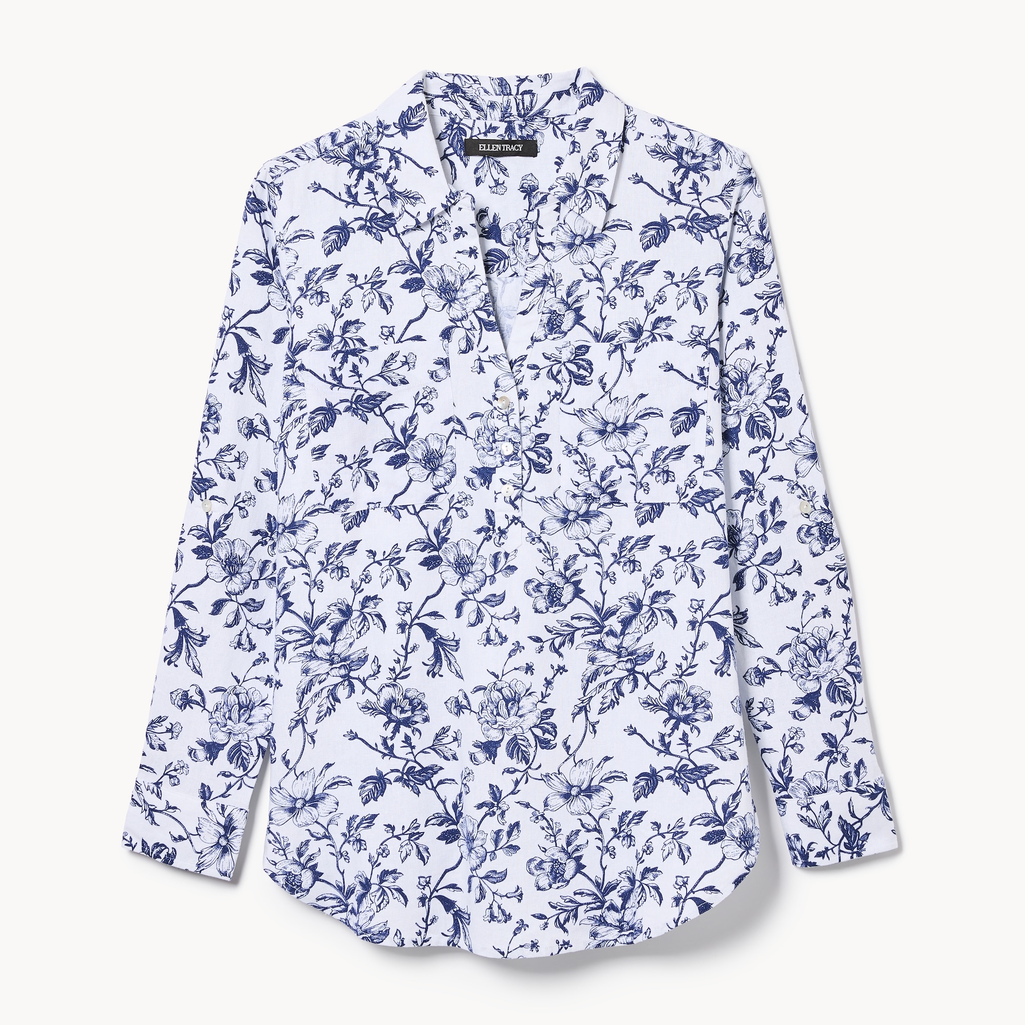 Ellen Tracy Linen Blend Shirt