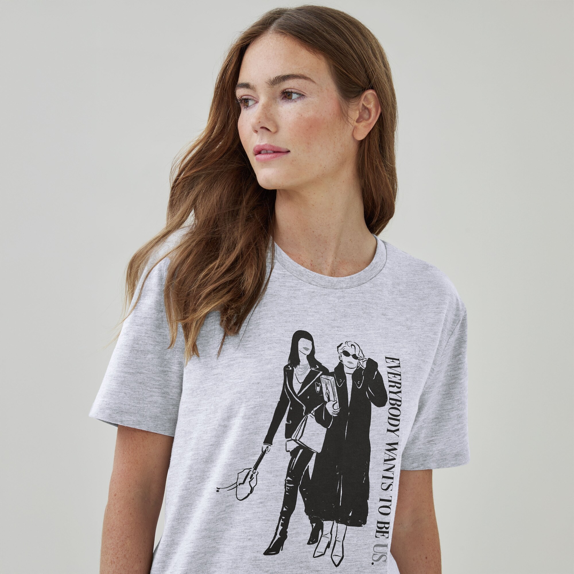 The Devil Wears Prada Graphic T-Shirt in Grey Mix from Joe Fresh