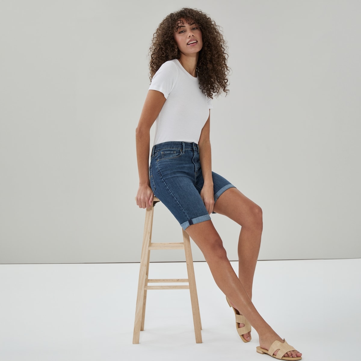 Levi Strauss Signature Gold Bermuda Short - Dark Wash