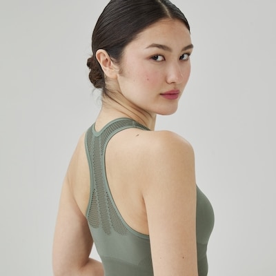 Pro Player Seamless Cutout Sports Bra - Olive