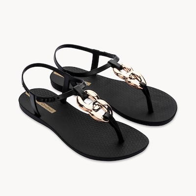 Ipanema Chain Detail Sandals - Black