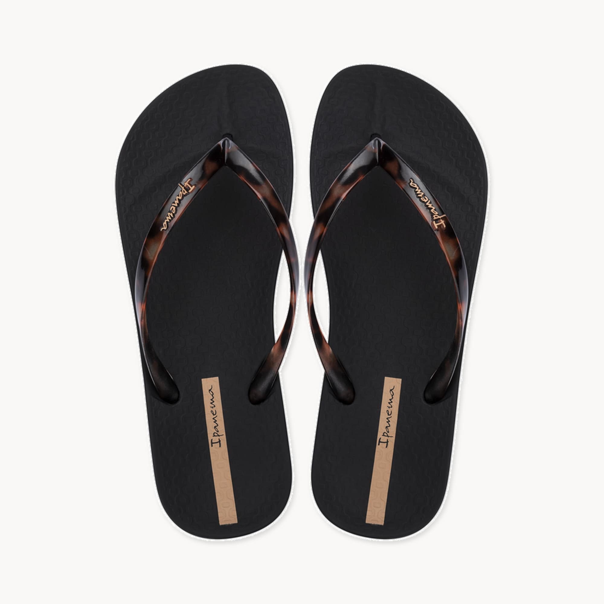 Ipanema Tortoiseshell Flip Flops in Black from Joe Fresh