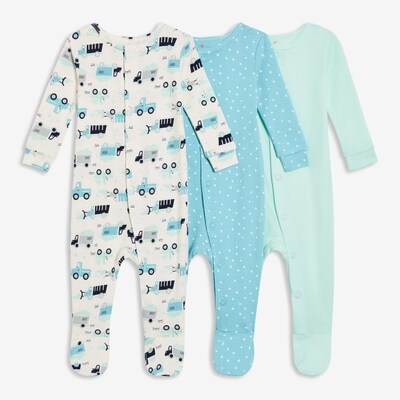 Joe Fresh Baby Boys' 3 Pack Footed Sleeper 1 ea, $29.00/1ea