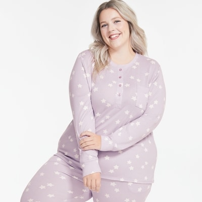 Joe Fresh Women+ Printed Sleep Henley 1 ea, $19.00/1ea