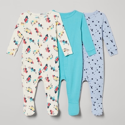 Joe Fresh Baby Boys' 3 Pack Footed Sleeper 1 ea, $29.00/1ea