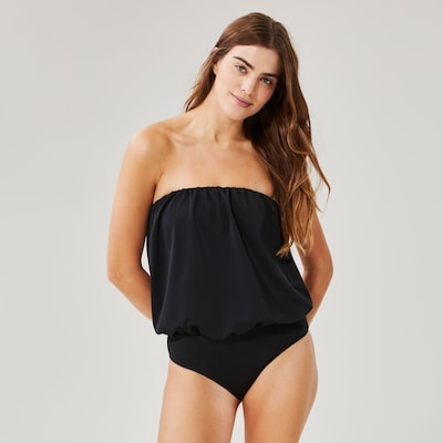 Halter Neck Swimsuit - Black