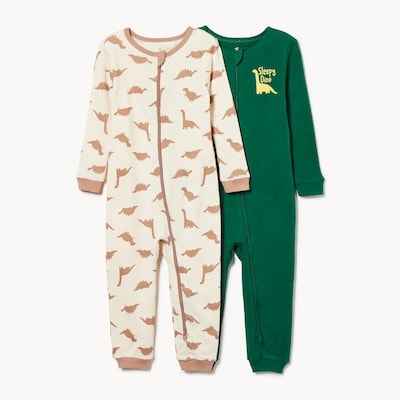 Ensemble de 2 dormeuses pour bébés garçons - Vert Foncé