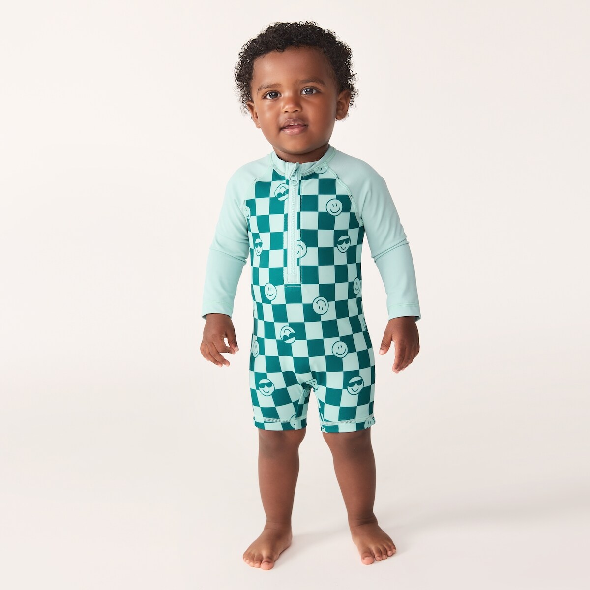 Baby Boys' Rash Guard Swimsuit - Aqua