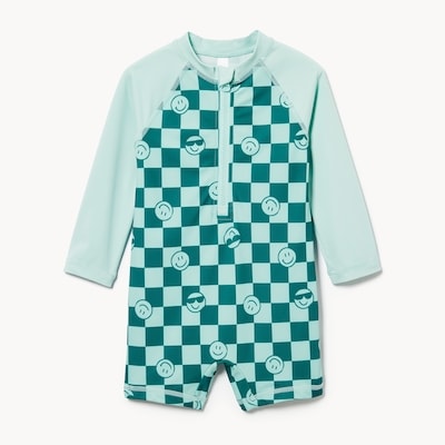 Maillot de bain solaire pour bébés garçons - Bleu-Vert
