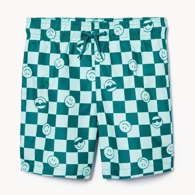 Kid Boys' Printed Swim Trunk - Aqua