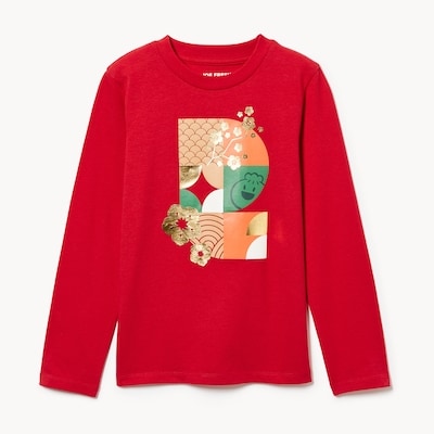 Kid Lunar New Year Long Sleeve Top - Red