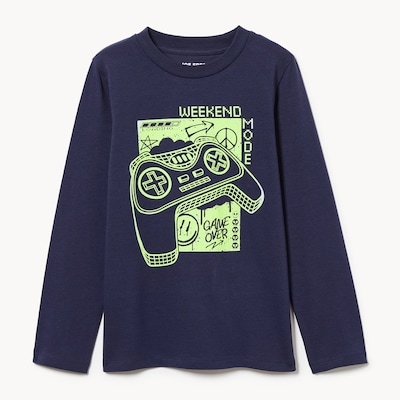 Kid Graphic Long Sleeve - Dark Navy