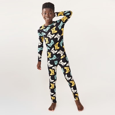 Kid Boys' Printed Sleep Set - Black
