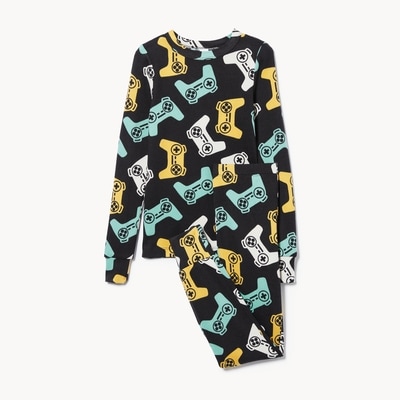 Kid Boys' Printed Sleep Set - Black