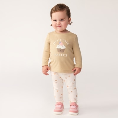 Baby Graphic Long Sleeve - Light Brown