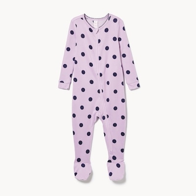 Baby Girls' Printed Footed Sleeper - Lavender