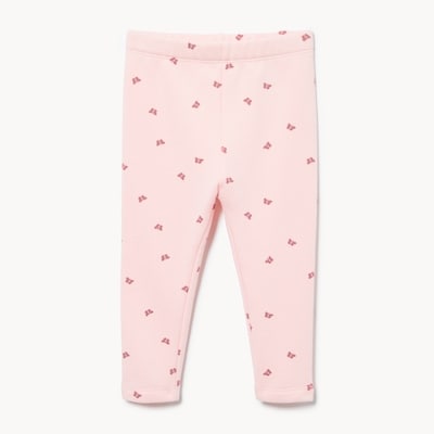Legging en molleton duveteux pour bébés filles - Rose pâle