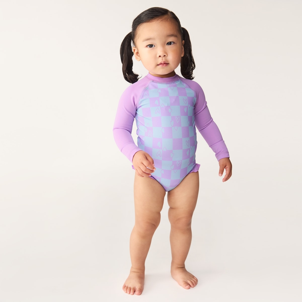 Baby Girls' Rash Guard Swimsuit