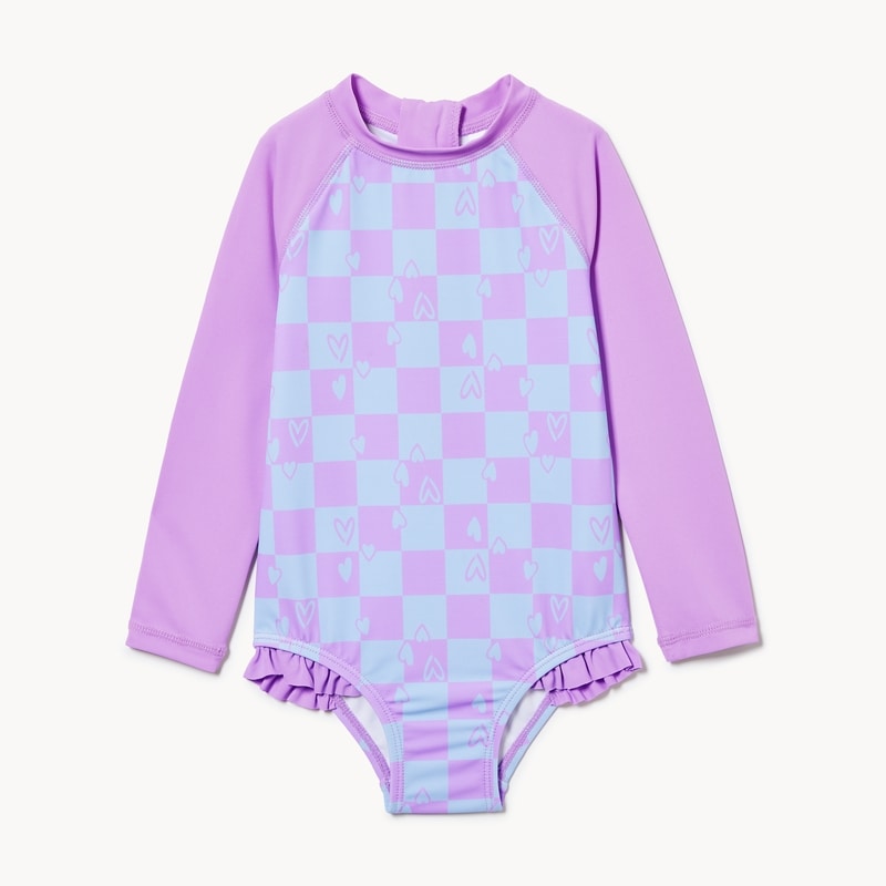 Baby Girls' Rash Guard Swimsuit