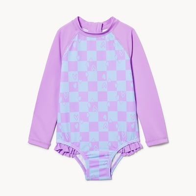 Maillot de bain solaire pour bébés filles - Bleu pâle