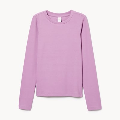 Kid Girls' Ribbed Long Sleeve - Lavender