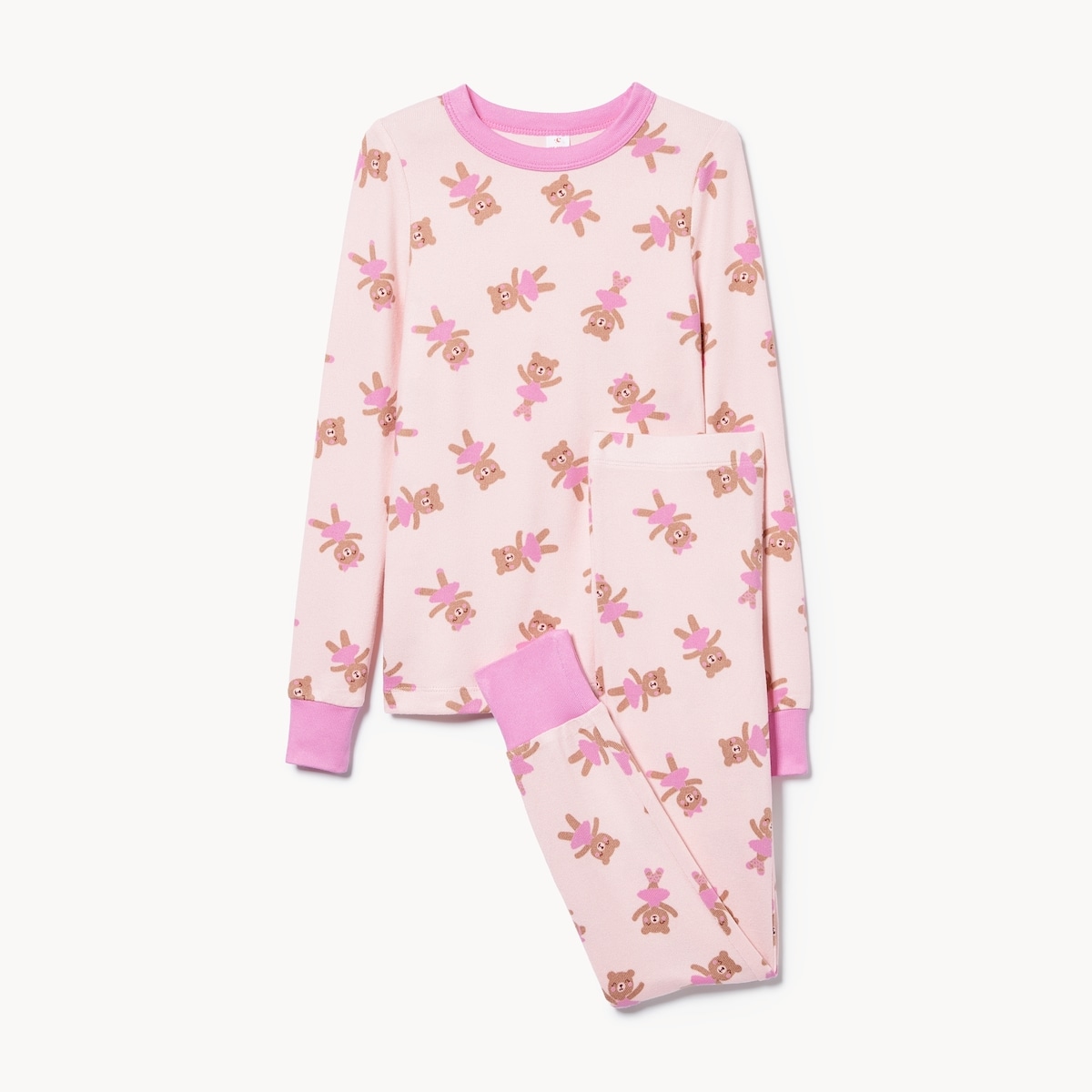 Kid Girls' Printed Sleep Set - Pastel Pink