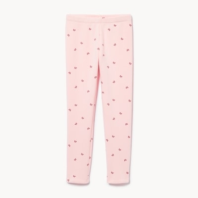 Kid Girls' Printed Fuzzy Legging - Pale Pink