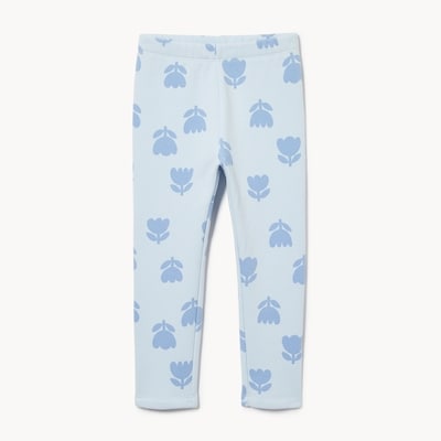 Legging en molleton duveteux pour petites filles - Bleu pâle