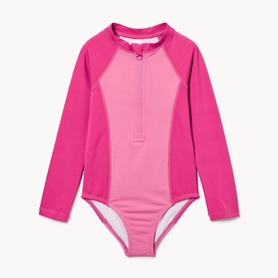 Maillot de bain solaire pour petites filles - Rose Vif