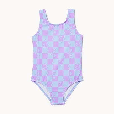 Maillot de bain imprimé pour petites filles - Bleu pâle