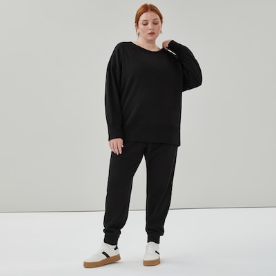 Chandail en molleton sport Femmes+ - Noir