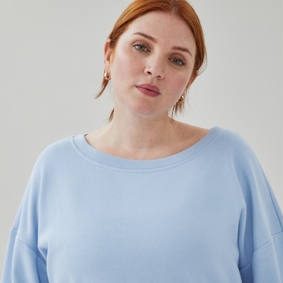 Chandail en molleton sport Femmes+ - Bleu Pâle