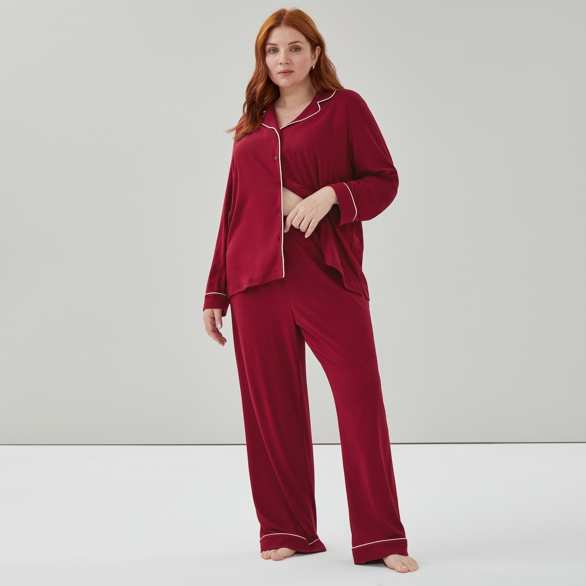 Pantalon de nuit dcontract Femmes+ - Marron