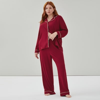 Pantalon de nuit décontracté Femmes+ - Marron