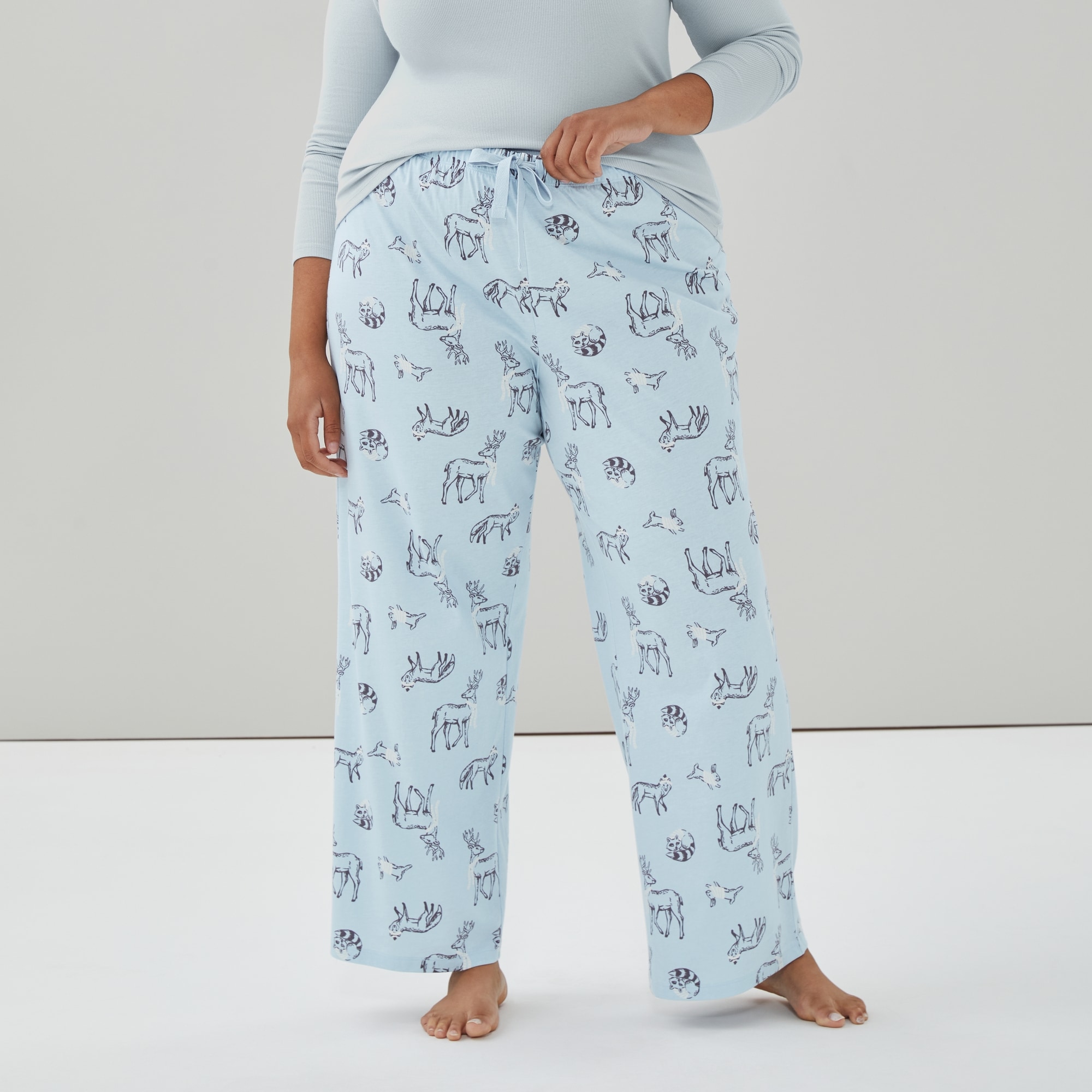 Women+ Printed Sleep Pant in Pale Blue from Joe Fresh